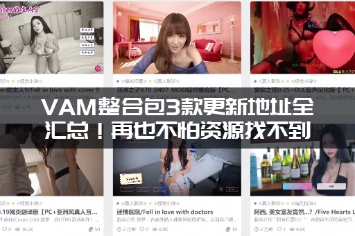 VAM整合包3款更新地址全汇总！再也不怕资源找不到！