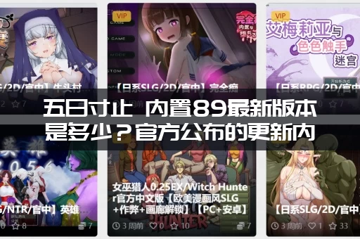 五日寸止 内置89最新版本是多少？官方公布的更新内容！