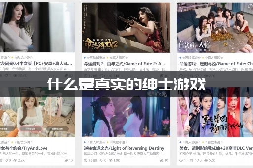 什么是真实的绅士游戏，它到底是什么意思？深度解析游戏内涵
