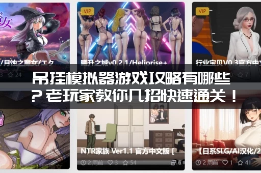 吊挂模拟器游戏攻略有哪些？老玩家教你几招快速通关！