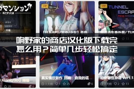 响野家的商店汉化版下载完怎么用？简单几步轻松搞定！