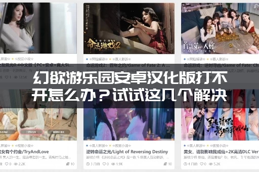 幻欲游乐园安卓汉化版打不开怎么办？试试这几个解决方法！