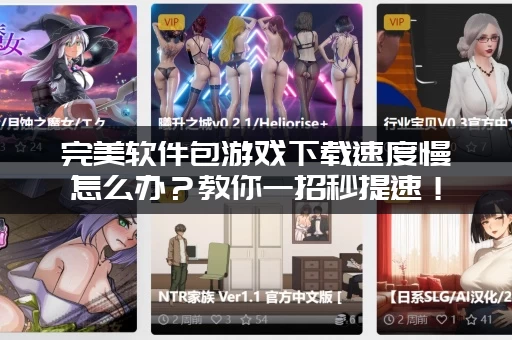 完美软件包游戏下载速度慢怎么办？教你一招秒提速！