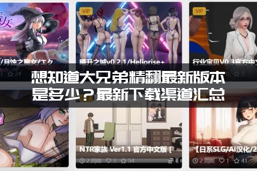 想知道大兄弟精翻最新版本是多少？最新下载渠道汇总来了！