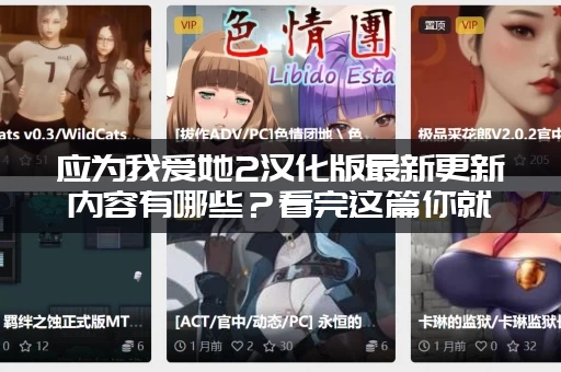 应为我爱她2汉化版最新更新内容有哪些？看完这篇你就懂了！