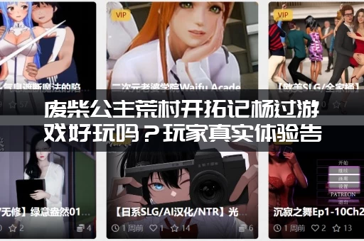 废柴公主荒村开拓记杨过游戏好玩吗？玩家真实体验告诉你！