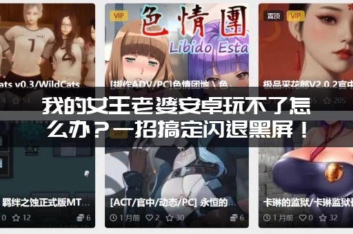 我的女王老婆安卓玩不了怎么办？一招搞定闪退黑屏！