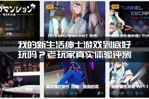 我的新生活绅士游戏到底好玩吗？老玩家真实体验评测大公开！