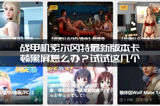 战甲机索尔冈特最新版本卡顿黑屏怎么办？试试这几个方法！