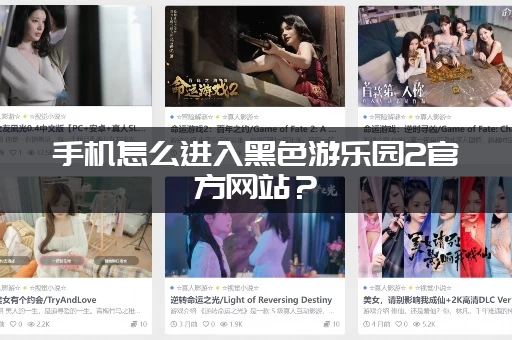 手机怎么进入黑色游乐园2官方网站？(教你正确的操作流程)
