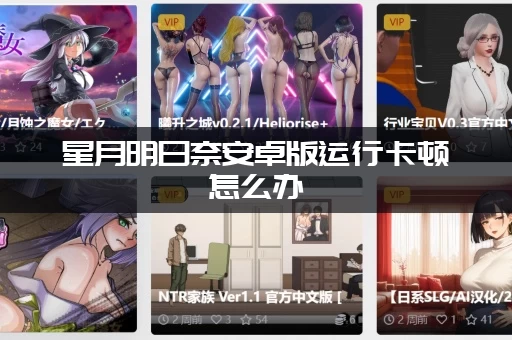 星月明日奈安卓版运行卡顿怎么办(一键解决黑屏问题)