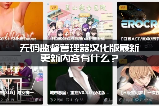 无码监督管理器汉化版最新更新内容有什么？(必看重要调整和改进)