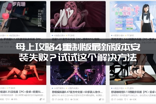 母上攻略4重制版最新版本安装失败？试试这个解决方法！
