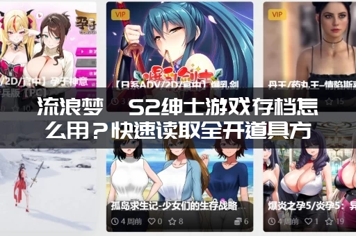 流浪梦魇S2绅士游戏存档怎么用？快速读取全开道具方法！