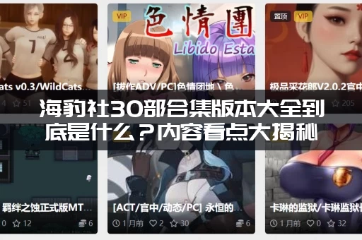 海豹社30部合集版本大全到底是什么？内容看点大揭秘！