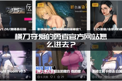 横刀夺爱的勇者官方网站怎么进去？（最新登录入口在这！）