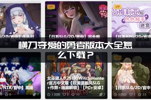 横刀夺爱的勇者版本大全怎么下载？（附带超详细安装教程!）