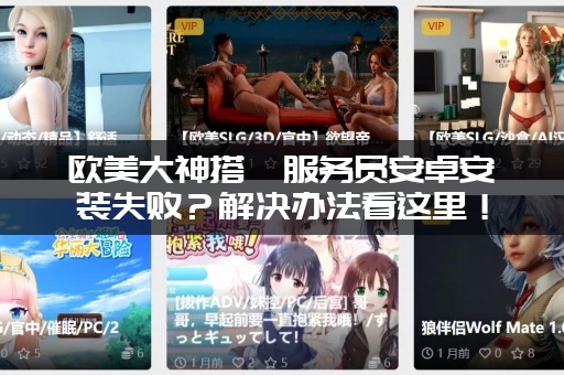 欧美大神搭讪服务员安卓安装失败？解决办法看这里！