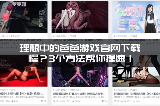 理想中的爸爸游戏官网下载慢？3个方法帮你提速！