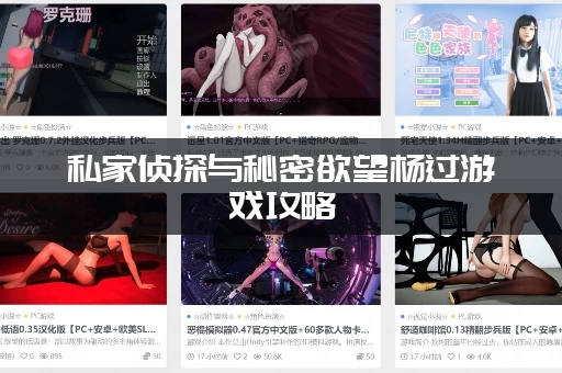 私家侦探与秘密欲望杨过游戏攻略：快速通关秘籍大公开！