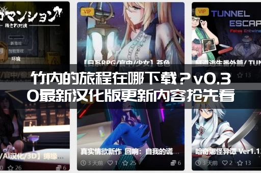 竹内的旅程在哪下载？v0.30最新汉化版更新内容抢先看！