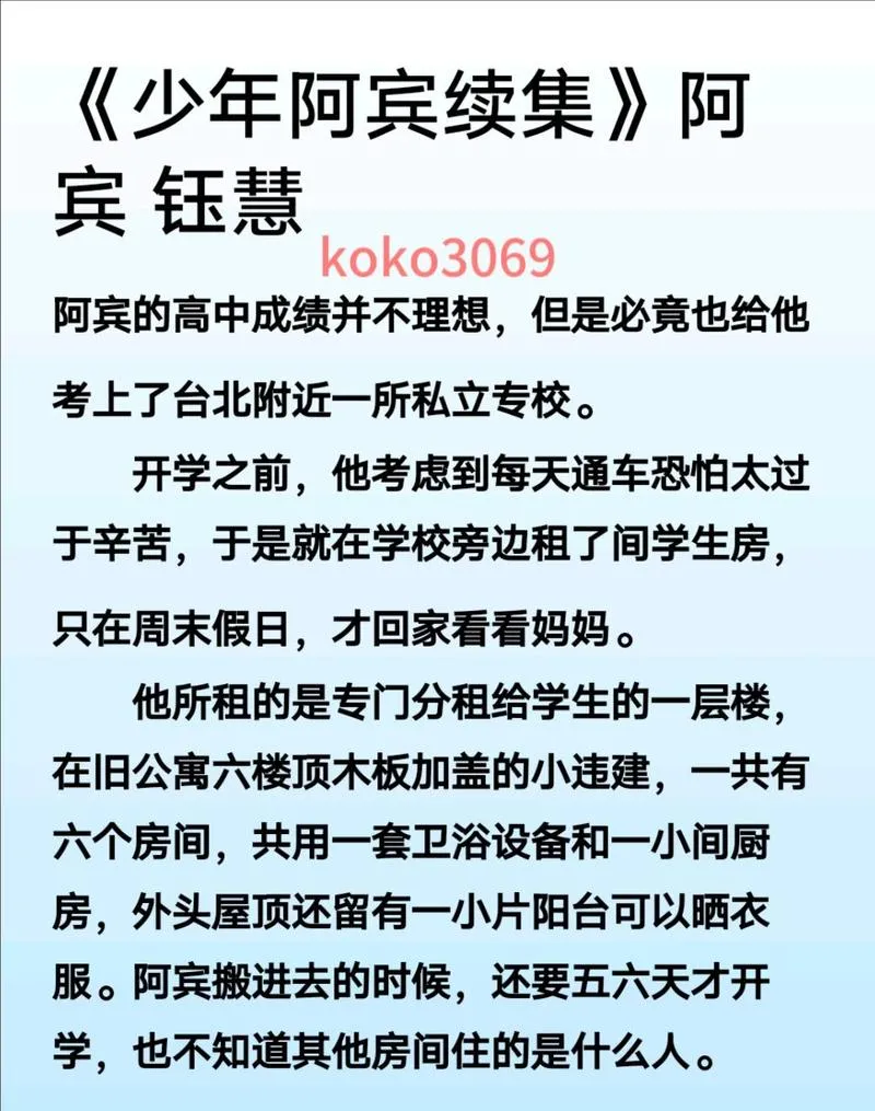 《少年阿宾》CH1-6 官方中文版
