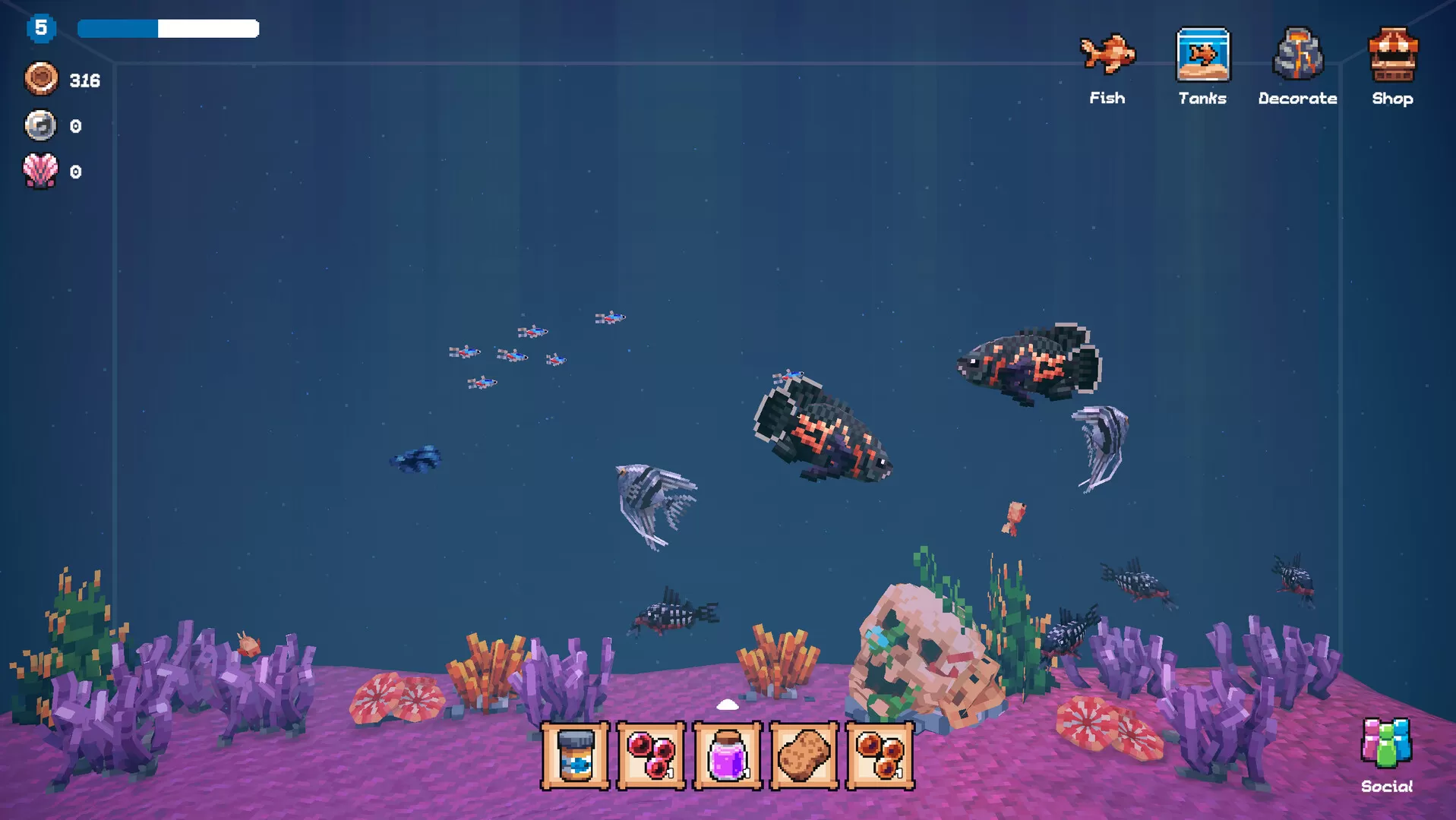 全球鱼友俱乐部：放置好时光／Tiny Aquarium： Social Fishkeeping／（STEAM：￥28.00）