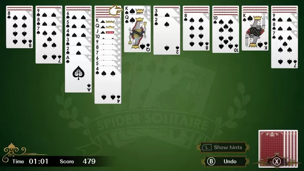 蜘蛛纸牌F／Spider Solitaire F（键盘操作）