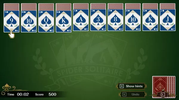 蜘蛛纸牌F／Spider Solitaire F（键盘操作）