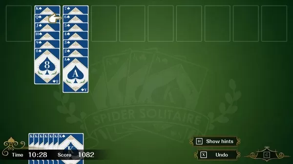 蜘蛛纸牌F／Spider Solitaire F（键盘操作）
