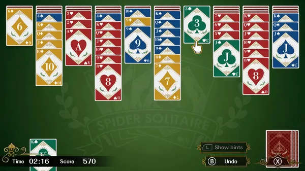 蜘蛛纸牌F／Spider Solitaire F（键盘操作）